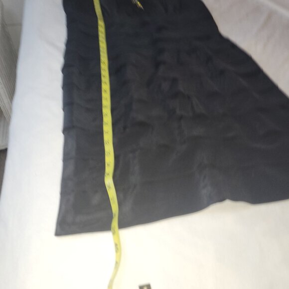 Classy Black V-Neck Ruffled Cocktail Dress - Size 6 - Picture 5 of 11